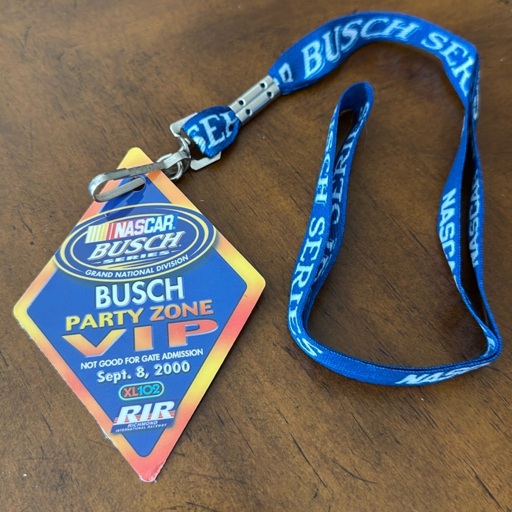 2/$5 2000 Nascar Busch Series VIP Pass Richmond